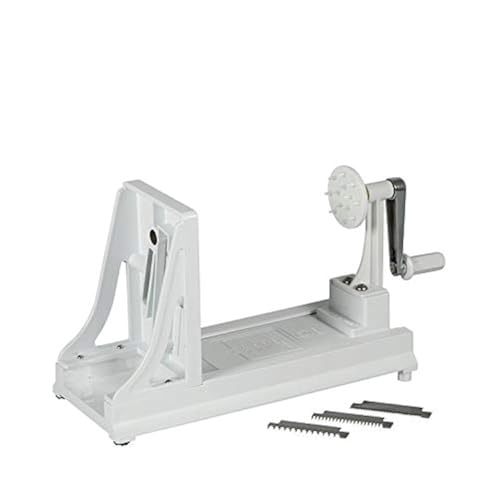 Benriner Turning Slicer, with 4 Japanese Stainless Steel Blades, White